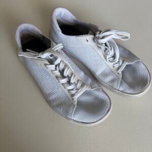 Flux Adapt Trainer White Athletic Knit Barefoot Shoe Sneaker Womens 6 Mens 5